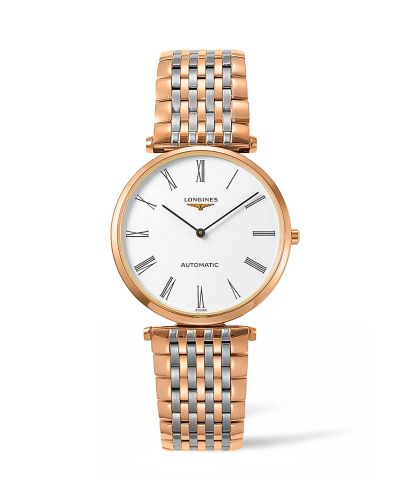 Longines La Grande Classique Automatic 36 Two Tone Rose / White Roman / Bracelet, reference L4.908.1.91.7