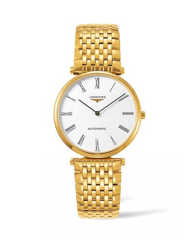 Longines La Grande Classique Automatic 36 Gold / White Roman / Bracelet, reference L4.908.2.11.8