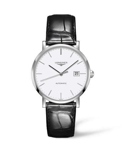 Longines Elegant Collection Automatic 39 Paslanmaz Çelik / Beyaz / Kayış, referans L4.910.4.12.2