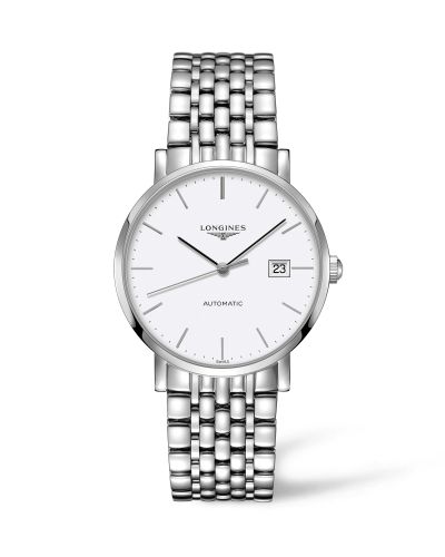 Longines Elegant Collection Automatic 39 Paslanmaz Çelik / Beyaz / Bilezik, referans L4.910.4.12.6