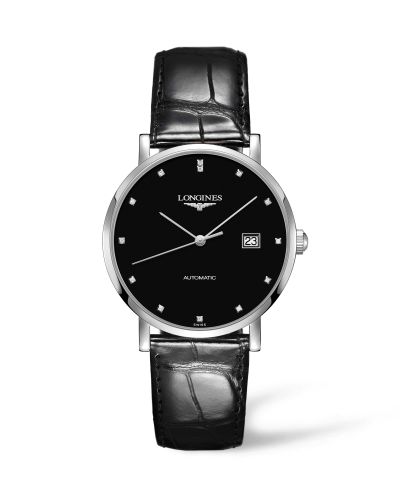 Longines Elegant Collection Automatic 39 Paslanmaz Çelik / Siyah / Kayış, referans L4.910.4.57.2