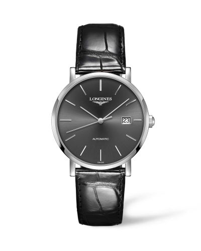 Longines Elegant Collection Automatic 39 Paslanmaz Çelik / Gri / Kayış, referans L4.910.4.72.2