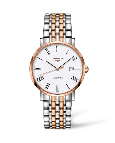 Longines Elegant Collection Automatic 9 Paslanmaz Çelik / Kırmızı Altın / Beyaz 39mm, referans L4.910.5.11.7