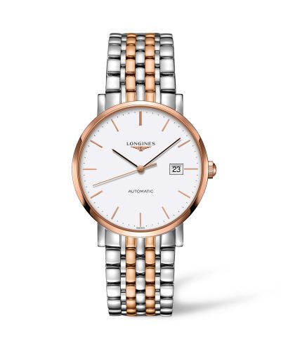 Longines Elegant Collection Automatic 9 Paslanmaz Çelik / Kırmızı Altın / Beyaz 39mm, referans L4.910.5.12.7