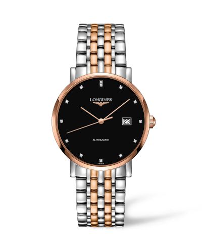 Longines Elegant Collection Automatic 39 Paslanmaz Çelik / Kırmızı Altın / Siyah, referans L4.910.5.57.7