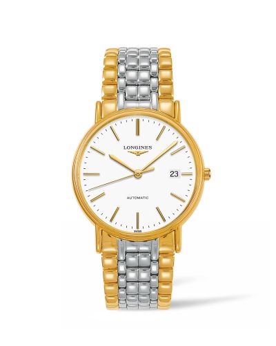 Longines Presence 38.5 Automatic PVD Gold / White / Bracelet, reference L4.921.2.12.7