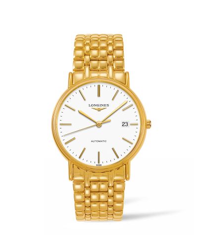 Longines Presence 38.5 Automatic PVD Gold / White / Bracelet, reference L4.921.2.12.8