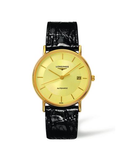 Longines Presence 38.5 Automatic PVD Gold / Champagne / Strap, reference L4.921.2.42.2