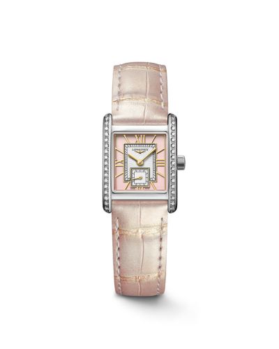 Longines Mini Dolce Vita 21.5 Quartz Stainless Steel - Diamond / Pink, reference L5.200.0.99.2