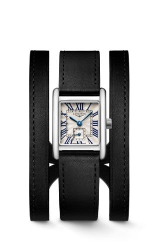 Longines Mini DolceVita 21.5 Quartz Stainless Steel / Silver / Triple Cuff Black XS, reference L5.200.4.71.4