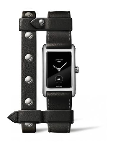Longines DolceVita 23 Quartz Paslanmaz Çelik / Siyah / Yvy Leather, referans L5.512.4.59.2