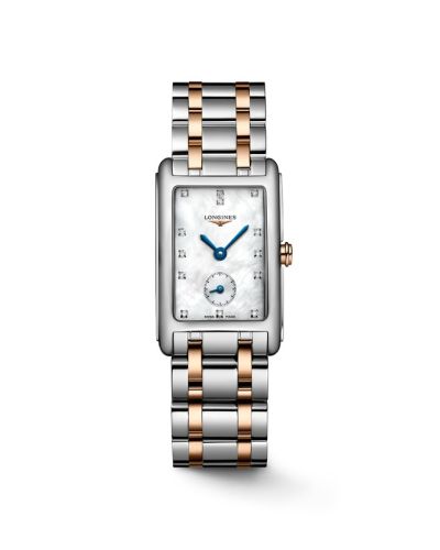 Longines DolceVita 23 Quartz Paslanmaz Çelik - Pembe Altın Altın / MOP - Elmas / Bilezik, referans L5.512.5.87.7