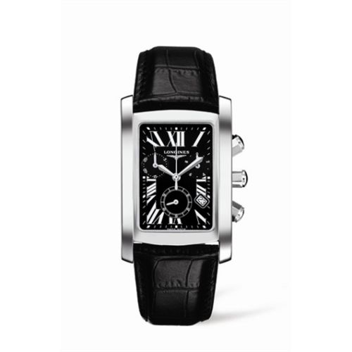 Longines DolceVita 30 Quartz Chronograph Paslanmaz Çelik Siyah, referans L5.680.4.79.3