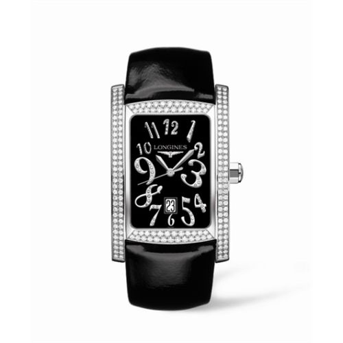 Longines DolceVita XL Paslanmaz Çelik Elmas Siyah, referans L5.686.0.57.2