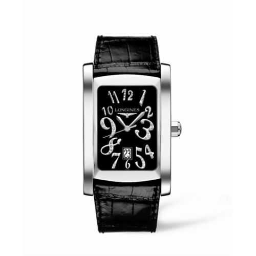 Longines DolceVita XL Paslanmaz Çelik Funky Siyah, referans L5.686.4.57.2