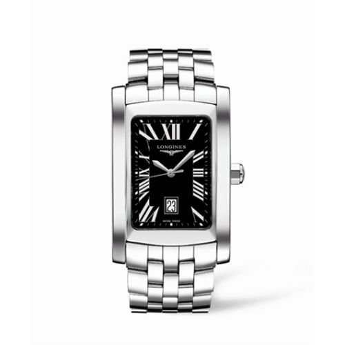 Longines DolceVita XL Paslanmaz Çelik Siyah Roman, referans L5.686.4.79.6