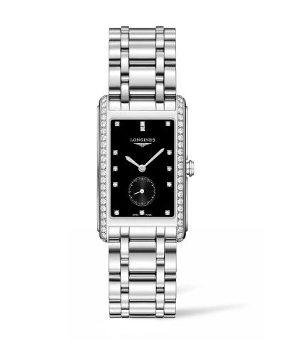 Longines DolceVita 25.8 Quartz Paslanmaz Çelik / Elmas / Siyah / Bilezik, referans L5.755.0.57.6