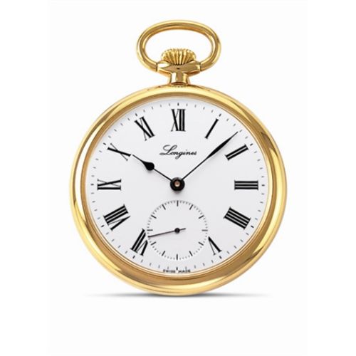 Longines Pocket Watch Altın-Plated / Beyaz - Roman, referans L7.014.2.11.1