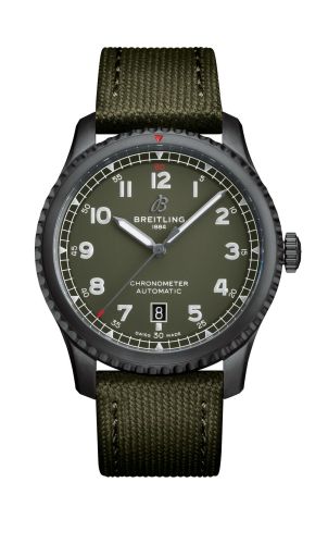 Breitling Aviator 8 Automatic 41 Siyahsteel / Curtiss Warhawk / Canvas / Pin, reference M173152A1L1X2