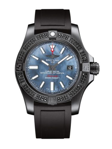 Breitling Avenger II Seawolf Black Steel / Blue MOP / Rubber 45mm, reference M17331AT.BE95.134S
