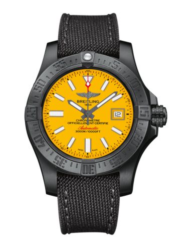 Breitling Avenger II Seawolf Black Steel / Cobra Yellow / Military / Limited Edition 45mm, reference M17331E2.I530.109W