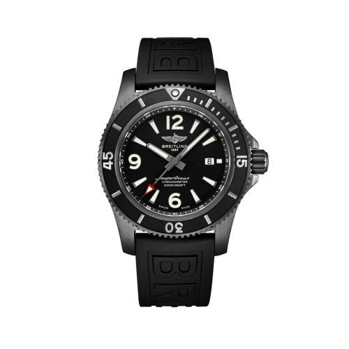 Breitling Superocean II 46 Siyahsteel / Siyah / Kauçuk / Folding, referans M17368B71B1S2