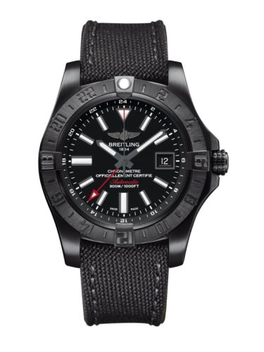 Breitling Avenger II GMT Black Steel / Volcano Black / Military 43mm, reference M3239010.BF04.109W