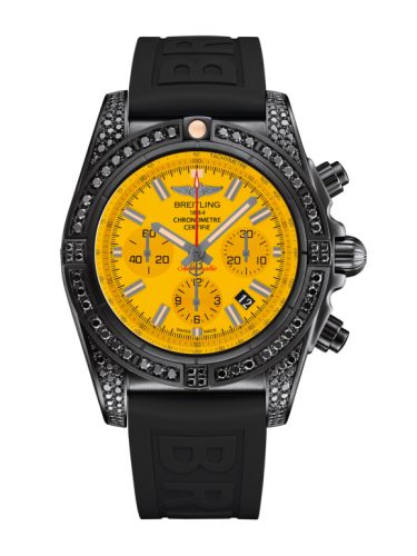 Breitling Chronomat 44 Siyahsteel Elmasworks / Sarı / Kauçuk, referans MB0111AV.I532.262S