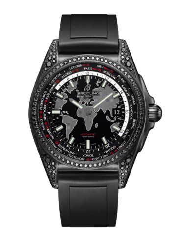Breitling Galactic Unitime Siyah Steel / Elmasworks / Trophy Siyah / Kauçuk / Limited Edtion 44mm, referans MB3510AU.BF07.134S