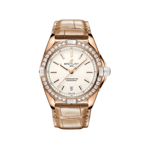 Breitling Super Chronomat 38 Origins Kırmızı Altın / Beyaz / Alligator, referans R17356531G1P1