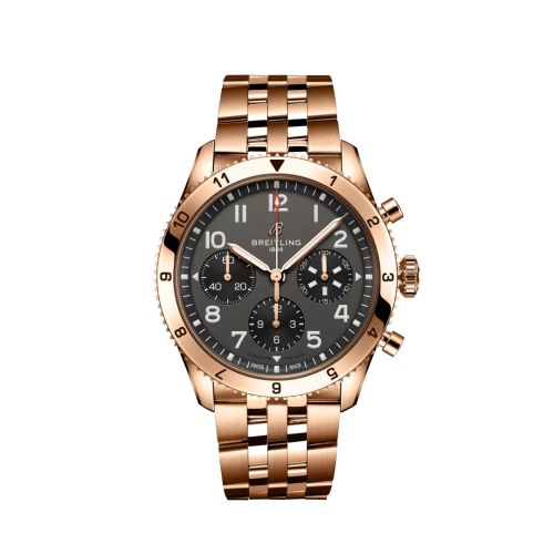 Breitling Classic AVI Chronograph P-51 Mustang Red Gold / Bracelet 42mm, reference R233801A1B1R1