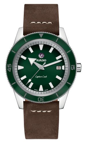 Rado HyperChrome Captain Cook 42 Paslanmaz Çelik / Yeşil / Calf, referans R32505315