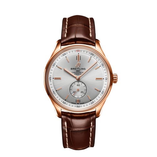 Breitling Premier Automatic 40 Kırmızı Altın / Gümüş / Croco Siyah / Folding, referans R37340351G1P1