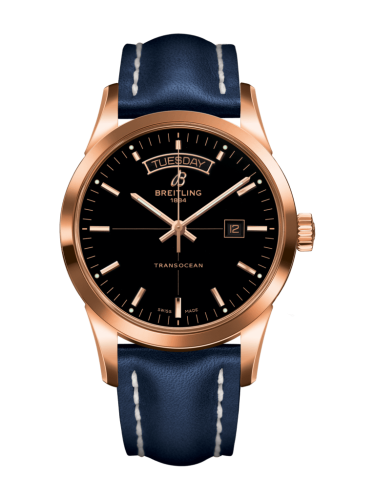 Breitling Transocean Day &amp; Date Red Gold / Black / Calf / Pin 43mm, reference R4531012/BB70/105X/R20BA.1