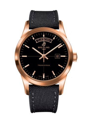 Breitling Transocean Day &amp; Date Red Gold / Black / Military / Pin 43mm, reference R4531012/BB70/109W/R20BA.1
