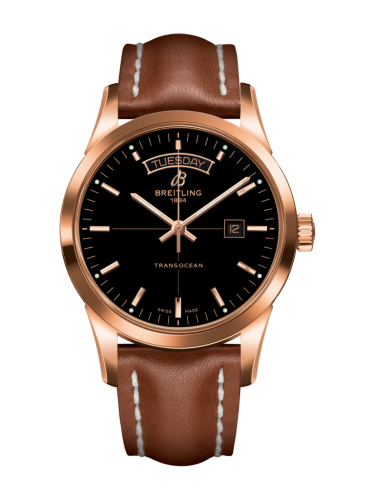 Breitling Transocean Day &amp; Date Red Gold / Black / Calf / Pin 43mm, reference R4531012/BB70/433X/R20BA.1