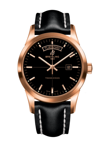 Breitling Transocean Day &amp; Date Red Gold / Black / Calf / Pin 43mm, reference R4531012/BB70/435X/R20BA.1