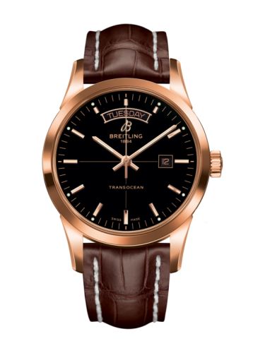 Breitling Transocean Day &amp; Date Red Gold / Black / Croco / Pin 43mm, reference R4531012/BB70/739P/R20BA.1