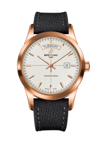 Breitling Transocean Day &amp; Date Red Gold / Silver / Military / Pin 43mm, reference R4531012/G752/109W/R20BA.1