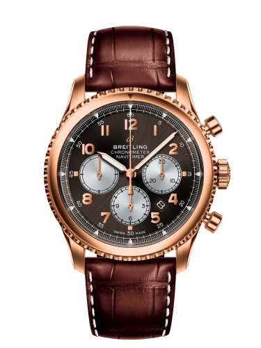 Breitling Navitimer 8 B01 Chronograph 43 Red Gold / Bronze / Brown Croco, reference RB0117131Q1P1