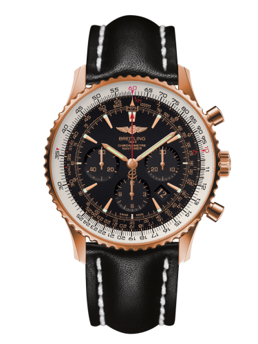 Breitling Navitimer 01 46 Kırmızı Altın / Siyah / Calf / Pin, referans RB0127E6/BF16/441X/R20BA.1