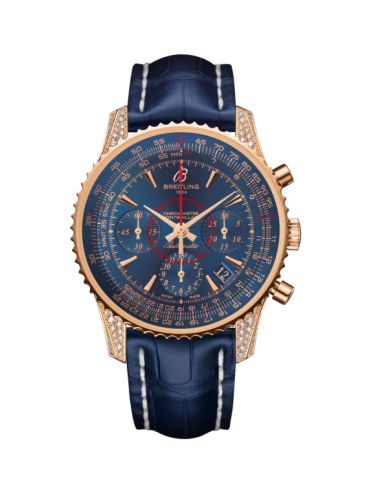Breitling Montbrillant 01 Kırmızı Altın / Elmasworks / Aurora Mavi / Croco 40mm, referans RB0130AL|C896|718P