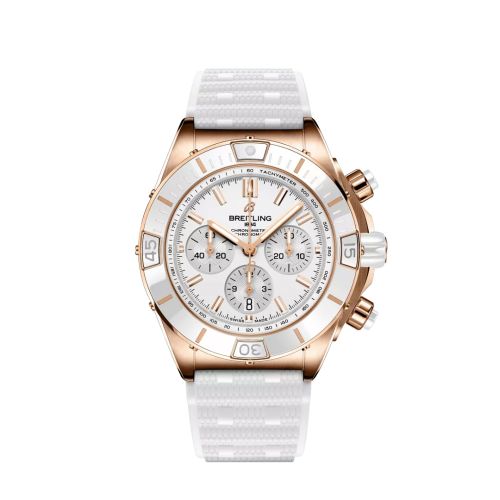 Super Chronomat B01 44 Kırmızı Altın / Beyaz / Japan