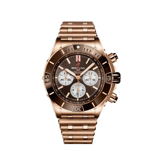 Breitling Super Chronomat B01 44 Kırmızı Altın / Kahverengi / Rouleaux, referans RB0136E31Q1R1