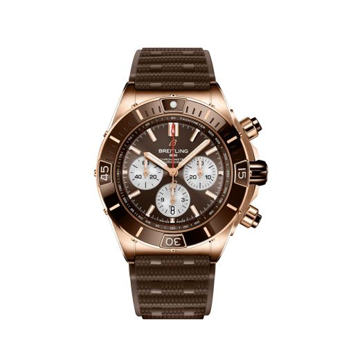 Breitling Super Chronomat B01 44 Kırmızı Altın / Kahverengi / Kauçuk Rouleaux, referans RB0136E31Q1S1
