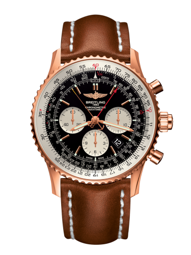 Breitling Navitimer Rattrapante Kırmızı Altın / Siyah / Calf / Folding 45mm, referans RB031121/BG11/440X/R20D.1