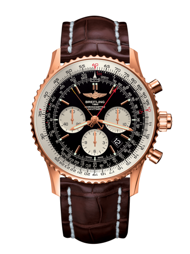 Breitling Navitimer Rattrapante Kırmızı Altın / Siyah / Croco / Folding 45mm, referans RB031121/BG11/757P/R20D.1
