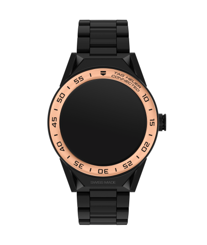 Carrera Connected Modular 45 Siyah Titanyum / Pembe Altın / Seramik Bilezik
