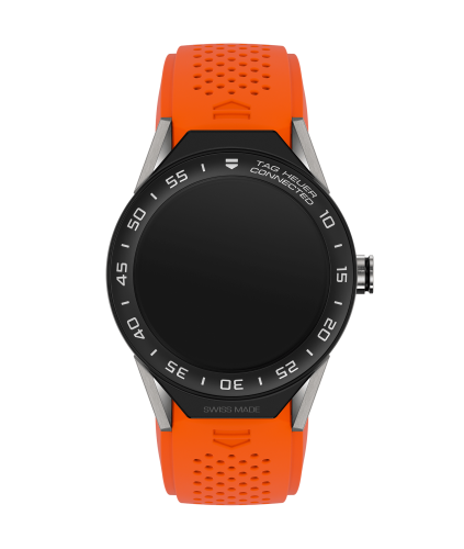 TAG Heuer Carrera Connected Modular 45 Titanyum / Seramik / Turuncu Kauçuk, referans SBF8A8001.11FT6081