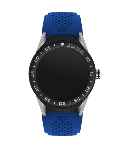TAG Heuer Carrera Connected Modular 45 Titanyum / Seramik / Electric Mavi Kauçuk, referans SBF8A8001.11FT6118